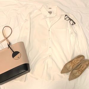 Vintage J. Crew button down white shirt